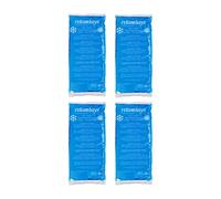 Relaxdays pack de 8 compresas frío-calor 12 x 29 cm, azul | Primeros auxilios, compresas refrigerantes de gel reutilizables