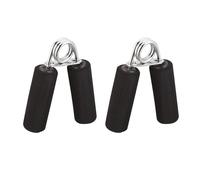 Relaxdays Pack de 8 fortalecedores de mano negros negro,plata