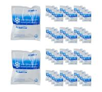 Relaxdays Bolsas Frío Instantáneo, Set de 50, Compresas Frías Lesiones, 14,5 x 12,5 cm, Deporte, Botiquín, Blanco y Azul