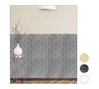 Relaxdays Pack de paneles pared autoadhesivos gris