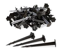 Relaxdays Pack de piquetas jardín negro