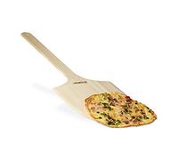 Relaxdays Pala pizza horno de madera XXL marrón claro,plata