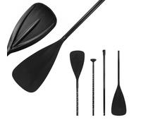 Relaxdays Pala Sup 2 en 1, Remo para Kayak Ajustable, Doble, insumergible, 4 Piezas, Aluminio, Negro