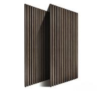 Relaxdays Paneles acústicos (2 Unidades, 120 x 60 cm, insonorización y Revestimiento de Pared, Chapa de Roble, Paneles de Pared, marrón Oscuro)