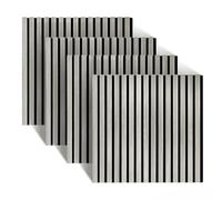 Relaxdays Paneles acústicos (4 unidades, 60 x 60 cm, aislamiento acústico y revestimiento de pared, chapa de roble, paneles de pared, gris claro)