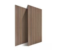 Relaxdays Paneles acústicos Set de 2, Aislamiento y Revestimiento Mural, chapas de Roble Natural 120x60 cm