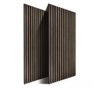 Relaxdays Paneles acústicos (2 Unidades, 120 x 60 cm, insonorización y Revestimiento de Pared, Chapa de Roble, Paneles de Pared, marrón Oscuro)