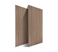 Relaxdays Paneles acústicos Set de 2, Aislamiento y Revestimiento Mural, chapas de Roble Natural 120x60 cm