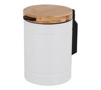 Relaxdays Papelera cosmética 3 L, para pared blanco,marrón claro,negro