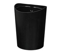 Relaxdays Papelera en efecto madera de 9 L negro,plata