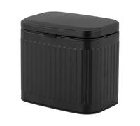 Relaxdays papelera para pared, 4 l, colgar o con adhesivo, negra | Con cubo interior, metálica, cocina/baño