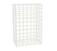 Relaxdays Papelera rejilla, 60 l blanco