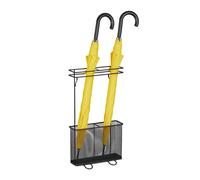 Relaxdays Paragüero de metal negro