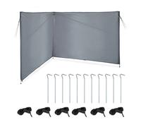 Relaxdays Paravientos de playa 4 m gris