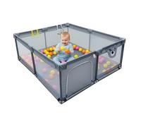 Relaxdays Parque de juegos con 50 bolas gris