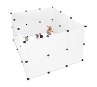 Relaxdays Parque mascotas 96 piezas personalizable blanco,negro