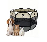 Relaxdays Parque para Cachorros Plegable HxD: 43x73 cm, Interior/Exterior, Pop-up, portátil, poliéster, Multicolor