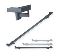 Relaxdays Pasamanos anguloso para escaleras antracita