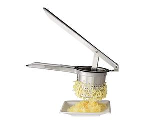 Relaxdays Pasapurés, Apto para lavavajillas, Prensa para Patatas, Triturador Manual, Acero Inoxidable, 1 Ud., Plateado