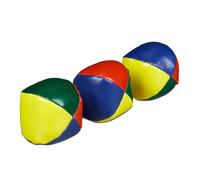 relaxdays Pelotas de Malabares, Set de Tres, Profesionales & Principiantes, Suaves, Niños & Adultos, Ø 6 cm, Multicolor