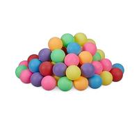 Relaxdays Pelotas Ping Pong, 100 Unidades, Bolas de Plástico Tenis de Mesa, sin Impresión, Beerpong, 40 mm Ø, Multicolor