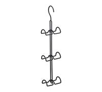 Relaxdays Percha para Bolsos 6, Ganchos Carteras Ahorra Espacio, Colgador Accesorios Metal, Negro, Hierro, 39,5 x 8,5 x 4,5 cm