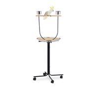 Relaxdays Percha para loros marrón claro,negro,plata