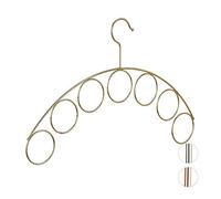 Relaxdays Percha Ropa y Accesorios, Metal, Dorado, 24,5 x 40,5 x 0,3 cm