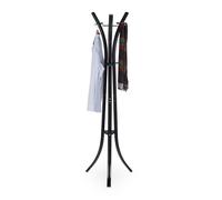 Relaxdays Perchero pie de metal negro