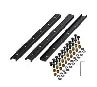 Relaxdays Perfiles en U para muebles Pack de 3 oro,negro