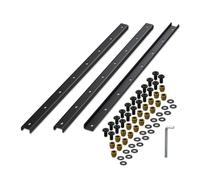 Relaxdays Perfiles en U para muebles Pack de 3 oro,negro