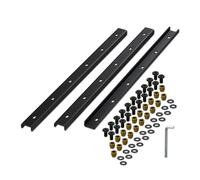 Relaxdays Perfiles en U para muebles Pack de 3 oro,negro