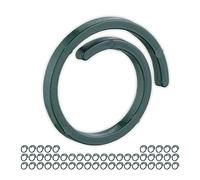Relaxdays Pflanzenringe 300er Set Anillas para Plantas, 300 Unidades, Plástico, Sujeción para Trepadoras, Ø, Aros para Tomates, Verde, 0,2 x 2,5 cm
