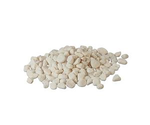Relaxdays Piedras Decorativas, 5 kg, Rocas Acuario, 15-25 mm, Gravilla Macetas, Jardín, Jardineras, Guijarros, Blanco