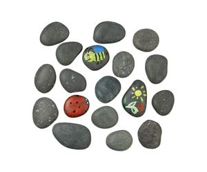 Relaxdays Piedras oscuras para pintar, 3 kg gris