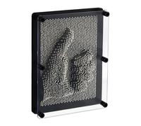 Relaxdays Pin art 3D negro,plata,transparente