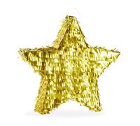 Relaxdays Piñata Estrella sin Relleno, Papel, Dorada, 43 x 45 x 9 cm, Color (10025183)