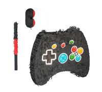 Relaxdays Piñata, Mando Videojuegos, Set 3 Piezas con Palo y Antifaz, Juego Niños Cumpleaños, Sin Rellenar, Multicolor, Cartón, 41 x 51 x 10 cm