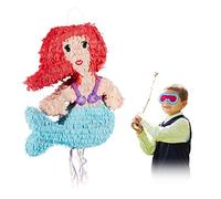 Relaxdays Piñata Sirena sin Relleno, Papel, Multicolor, 44 x 36 x 10 cm, Color, Pinata einzeln (10025178)