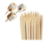 Relaxdays Pinchos de madera, Set de 250, Palillos Largos, 40 cm, Palos de Bambú para Barbacoa, Ø 5 mm, marrón natural