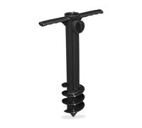 Relaxdays Piqueta Sombrilla, Sujeción de Parasoles Jardín, Postes de 19-32 mm, para Enroscar, Anclaje Paraguas, Negro