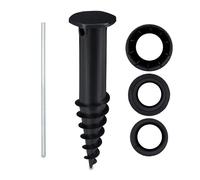 Relaxdays Piqueta para la sombrilla negro