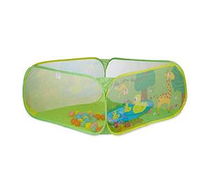 Relaxdays Piscina Bebés con 50 Bolas, Pop Up, A partir de 6 Meses, Poliéster, 50 x 110 x 110 cm, Verde, color (10022475) , color/modelo surtido