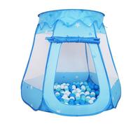 Relaxdays Piscina de Bolas con 100 Bolas, Pop-up, 95x118x118 cm, Ideal para niños, Azul