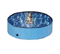 Relaxdays Piscina para perros de 120x30 cm azul oscuro,azul claro,negro