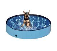 Relaxdays Piscina para perros de 160x30 cm azul oscuro,azul claro,negro