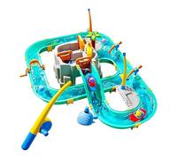 Relaxdays Pista de Agua para niños, Exterior, con Barcos y cañas, plástico Multicolor, 71x71x101 cm