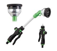 Relaxdays Pistola de riego PREMIUM, Boquillas para manguera, 1/2 pulgada, Aspersor, Manual, Verde y negro, 44 cm