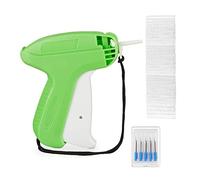 Relaxdays Pistola Etiquetadora Ropa, Flechadora para Tiendas con 5 Agujas, 5000 Hilos Plástico, Verde y Blanco/Blanco