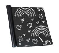 Relaxdays Pizarra adhesiva negra negro